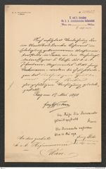 k.k. naturhistorisches Hofmuseum, Intendanzakten 1885-1896 (Hauer), Aktenzahl Z.357/1890, Seite 1